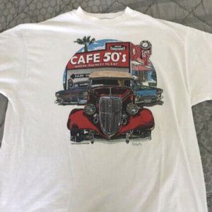 Vintage Made in USA Hanes Beefy T Single Stitch L/XL T Shirt 1980s Bash Designs